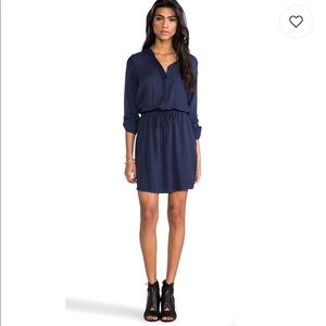 Splendid Drawstring Dress in Navy